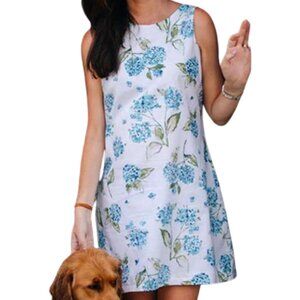 Kiel James Patrick Sconset Hydrangea Women's Lined Linen/Cotton Dress - Size 6